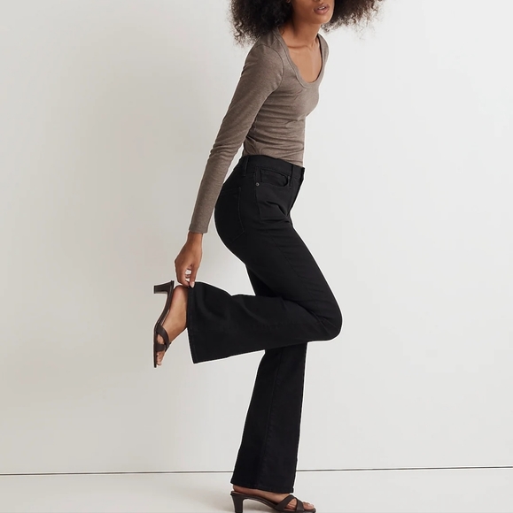 Madewell Denim - NWT Madewell Skinny Flare Jeans in Black 29 petite